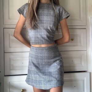 Brandy Melville Plaid Two Piece Set